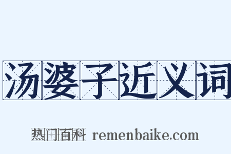 汤婆子近义词是什么意思的图片